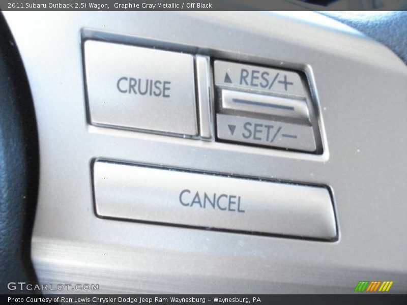 Graphite Gray Metallic / Off Black 2011 Subaru Outback 2.5i Wagon