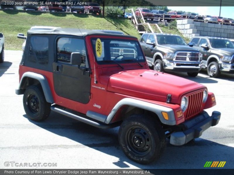 Flame Red / Agate 2000 Jeep Wrangler SE 4x4