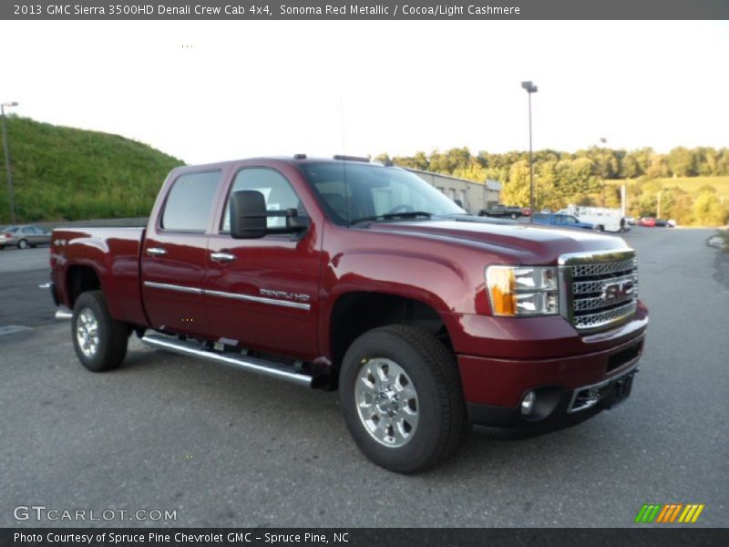 Sonoma Red Metallic / Cocoa/Light Cashmere 2013 GMC Sierra 3500HD Denali Crew Cab 4x4