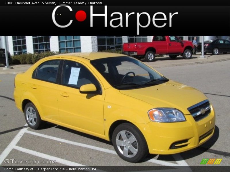 Summer Yellow / Charcoal 2008 Chevrolet Aveo LS Sedan