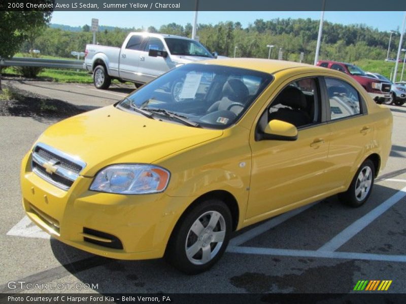 Summer Yellow / Charcoal 2008 Chevrolet Aveo LS Sedan
