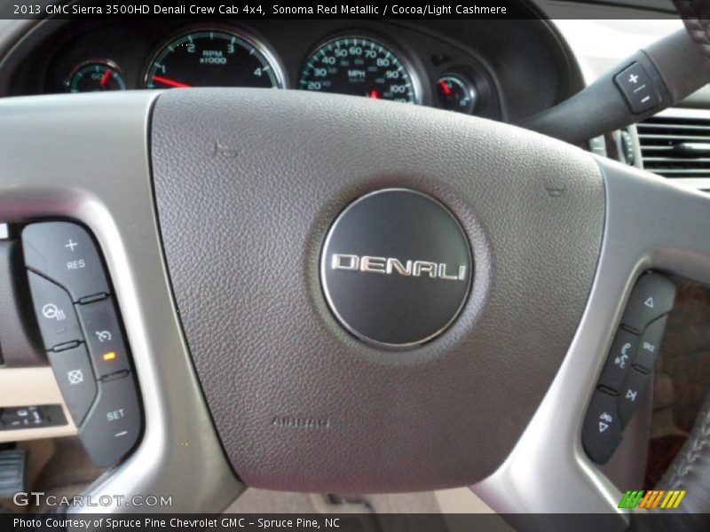 Sonoma Red Metallic / Cocoa/Light Cashmere 2013 GMC Sierra 3500HD Denali Crew Cab 4x4