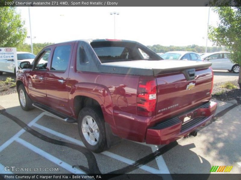 Sport Red Metallic / Ebony 2007 Chevrolet Avalanche Z71 4WD