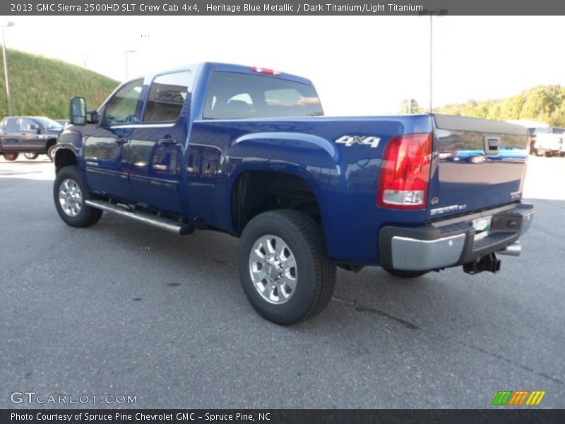 Heritage Blue Metallic / Dark Titanium/Light Titanium 2013 GMC Sierra 2500HD SLT Crew Cab 4x4
