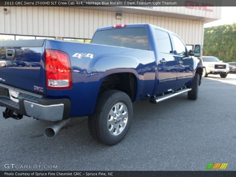 Heritage Blue Metallic / Dark Titanium/Light Titanium 2013 GMC Sierra 2500HD SLT Crew Cab 4x4