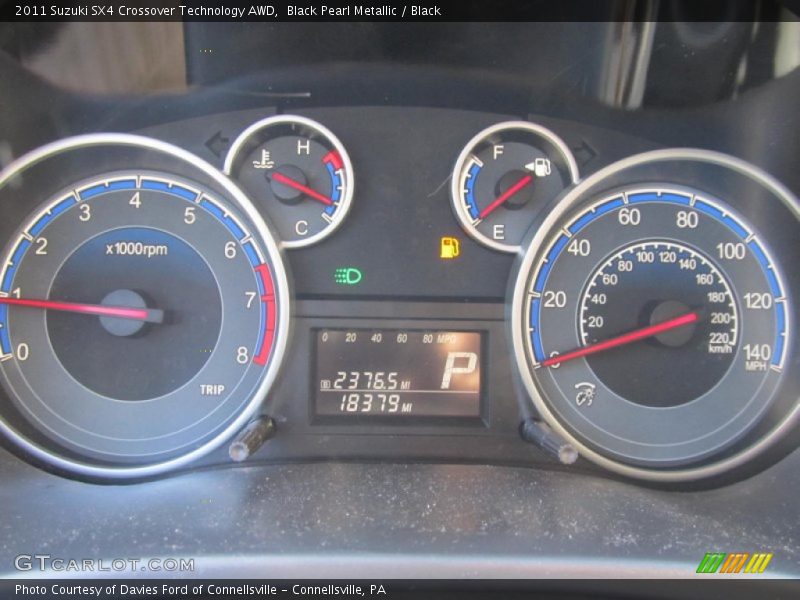 Black Pearl Metallic / Black 2011 Suzuki SX4 Crossover Technology AWD