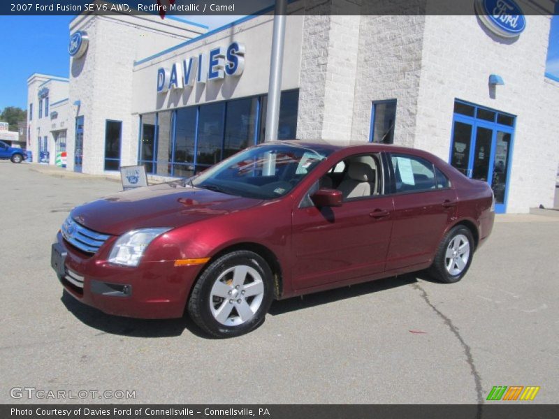 Redfire Metallic / Camel 2007 Ford Fusion SE V6 AWD