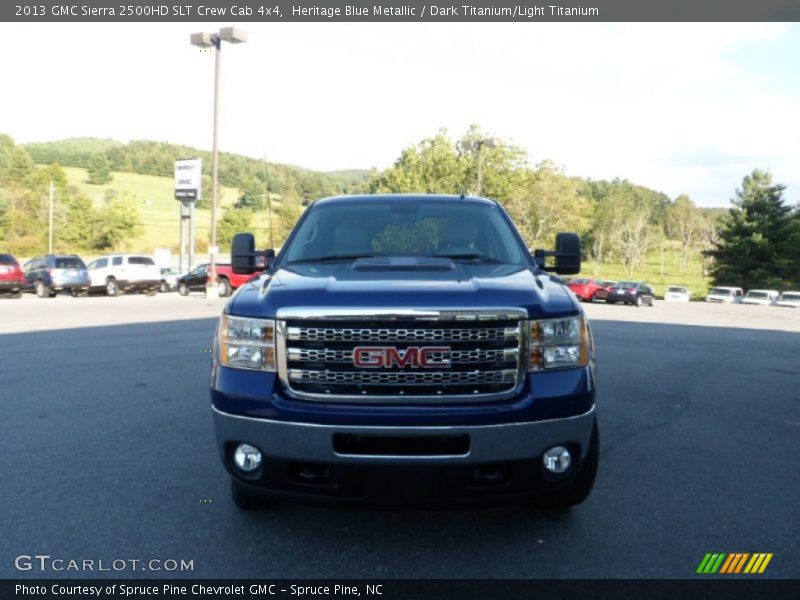 Heritage Blue Metallic / Dark Titanium/Light Titanium 2013 GMC Sierra 2500HD SLT Crew Cab 4x4