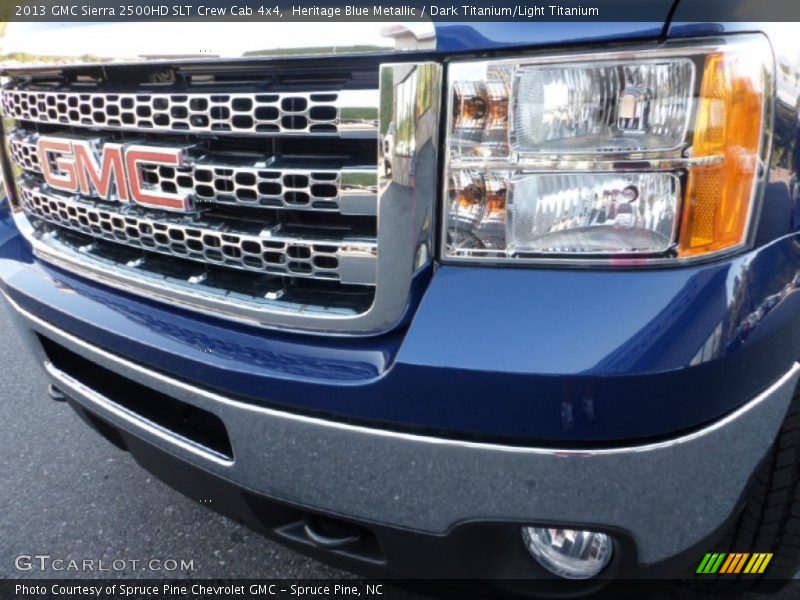 Heritage Blue Metallic / Dark Titanium/Light Titanium 2013 GMC Sierra 2500HD SLT Crew Cab 4x4
