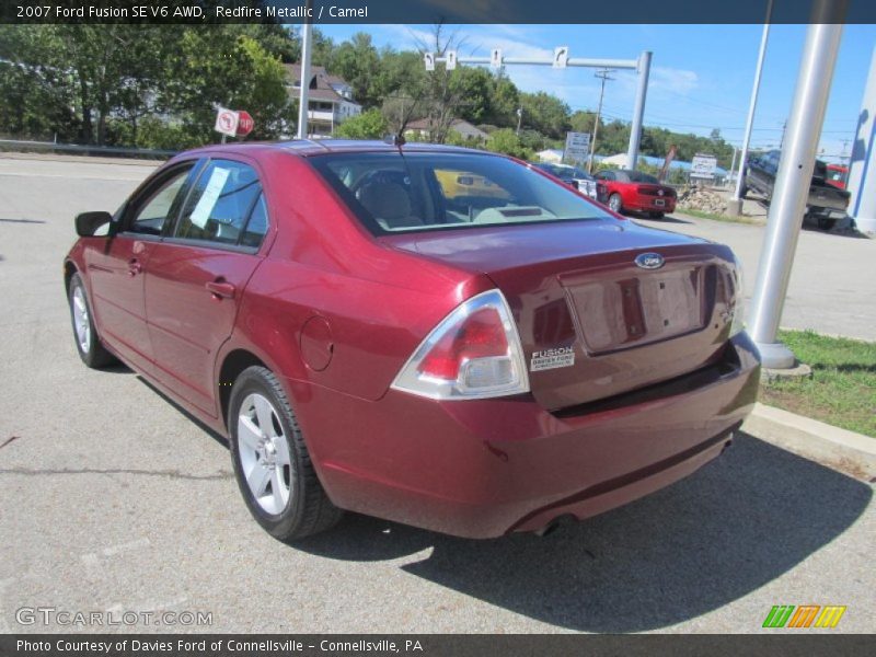 Redfire Metallic / Camel 2007 Ford Fusion SE V6 AWD