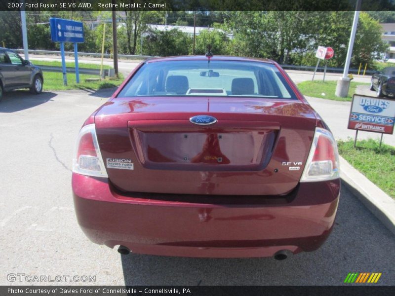 Redfire Metallic / Camel 2007 Ford Fusion SE V6 AWD