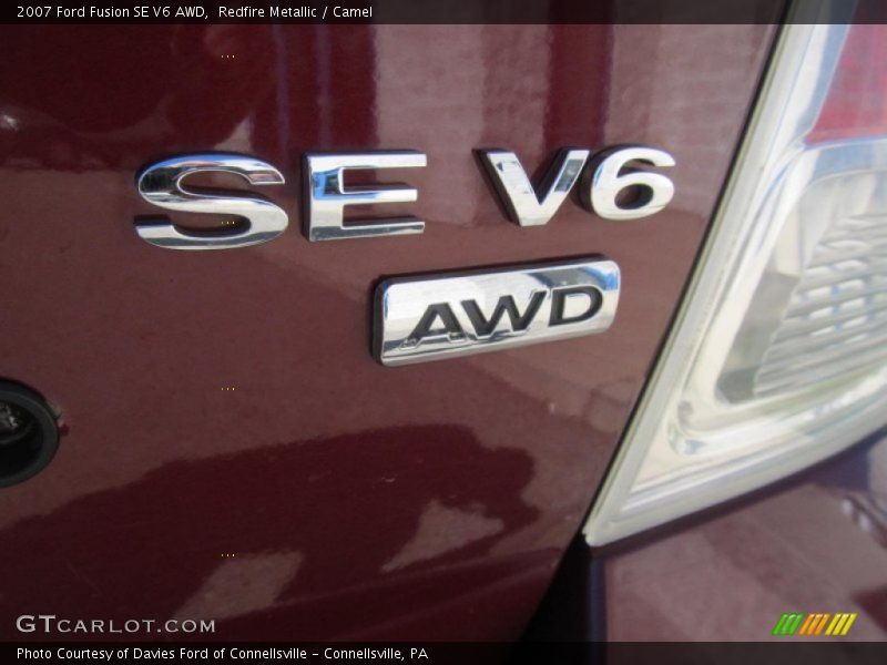 Redfire Metallic / Camel 2007 Ford Fusion SE V6 AWD