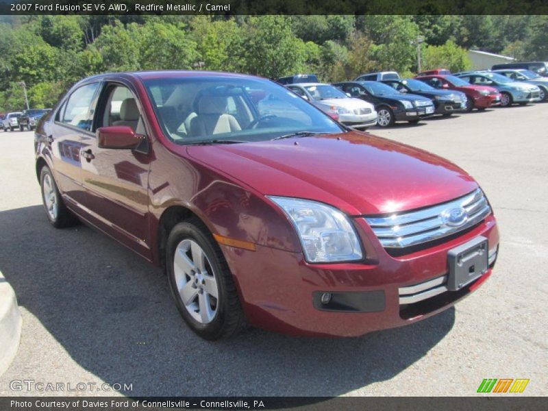 Redfire Metallic / Camel 2007 Ford Fusion SE V6 AWD