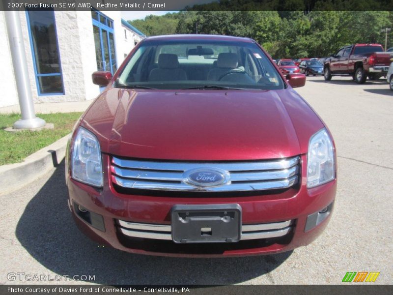 Redfire Metallic / Camel 2007 Ford Fusion SE V6 AWD