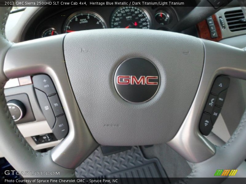 Heritage Blue Metallic / Dark Titanium/Light Titanium 2013 GMC Sierra 2500HD SLT Crew Cab 4x4