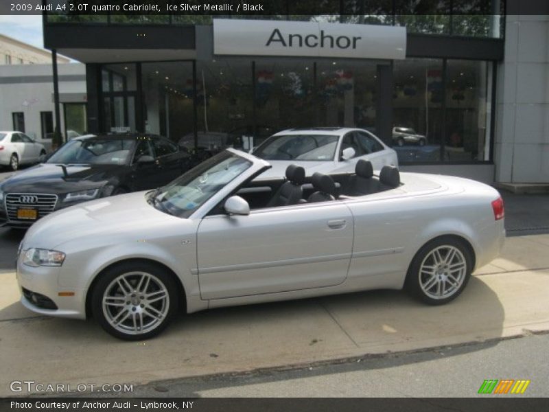 Ice Silver Metallic / Black 2009 Audi A4 2.0T quattro Cabriolet