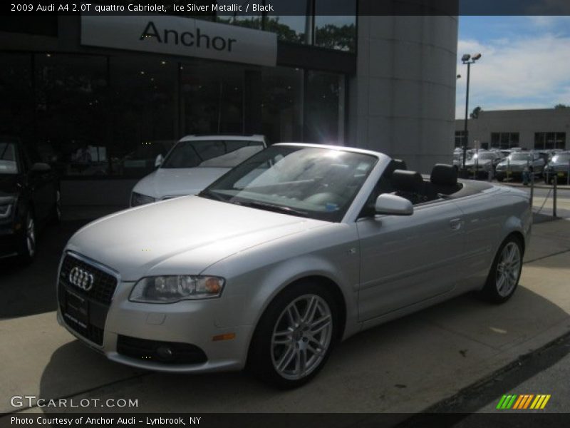 Ice Silver Metallic / Black 2009 Audi A4 2.0T quattro Cabriolet
