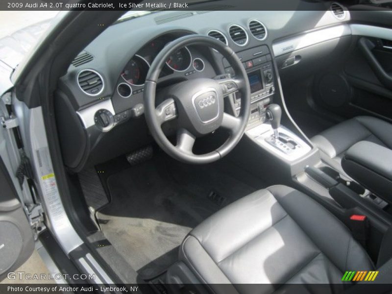 Ice Silver Metallic / Black 2009 Audi A4 2.0T quattro Cabriolet