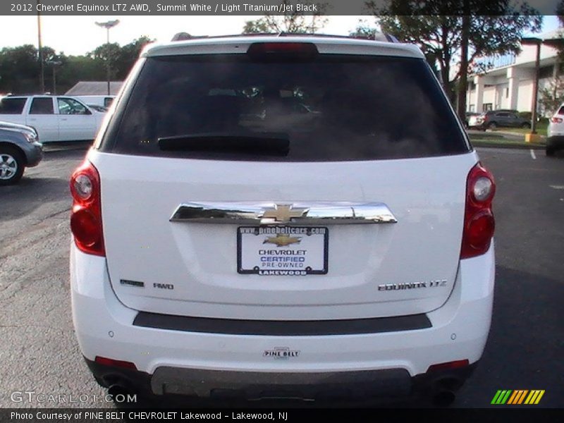 Summit White / Light Titanium/Jet Black 2012 Chevrolet Equinox LTZ AWD