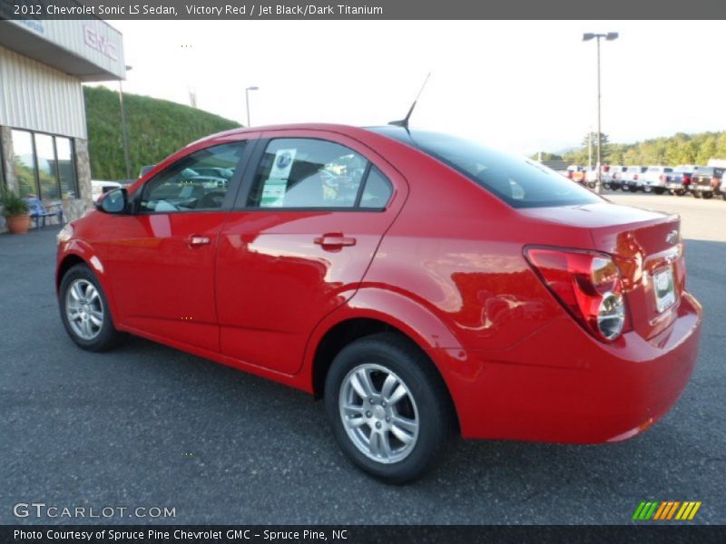 Victory Red / Jet Black/Dark Titanium 2012 Chevrolet Sonic LS Sedan