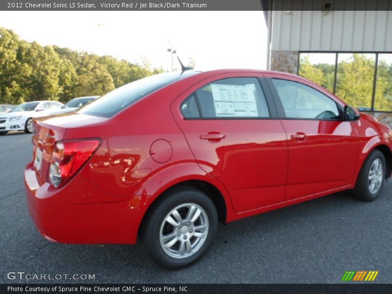 Victory Red / Jet Black/Dark Titanium 2012 Chevrolet Sonic LS Sedan