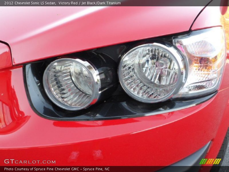 Victory Red / Jet Black/Dark Titanium 2012 Chevrolet Sonic LS Sedan