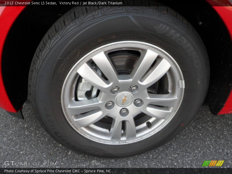 Victory Red / Jet Black/Dark Titanium 2012 Chevrolet Sonic LS Sedan