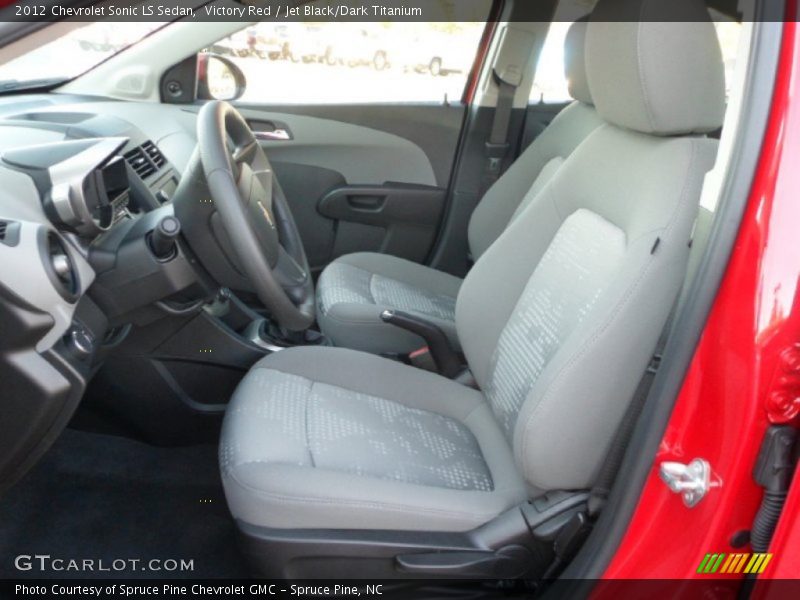 Victory Red / Jet Black/Dark Titanium 2012 Chevrolet Sonic LS Sedan