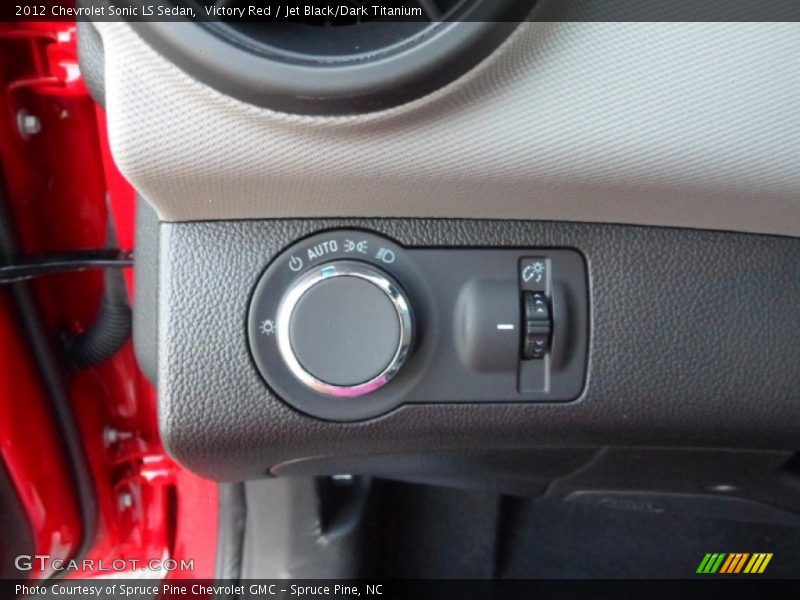 Victory Red / Jet Black/Dark Titanium 2012 Chevrolet Sonic LS Sedan