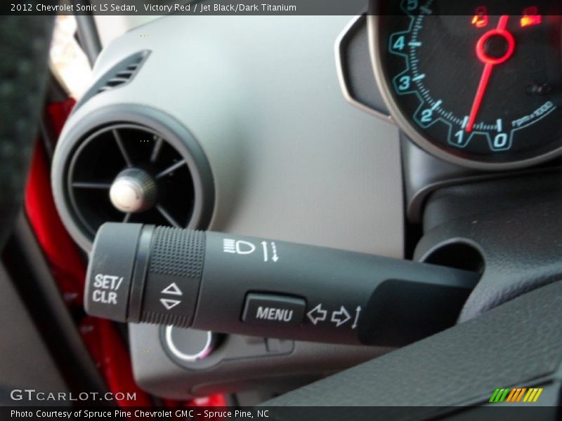 Victory Red / Jet Black/Dark Titanium 2012 Chevrolet Sonic LS Sedan