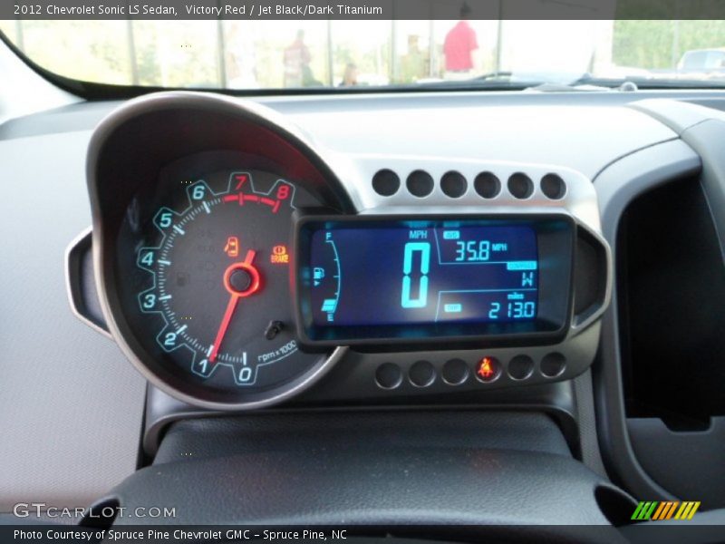 Victory Red / Jet Black/Dark Titanium 2012 Chevrolet Sonic LS Sedan