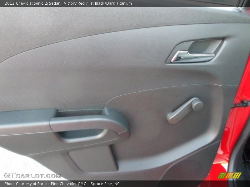 Victory Red / Jet Black/Dark Titanium 2012 Chevrolet Sonic LS Sedan