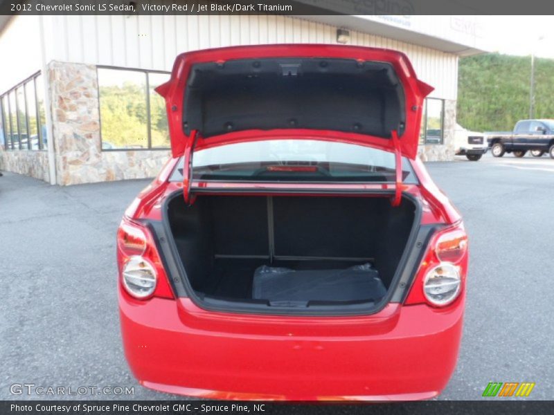 Victory Red / Jet Black/Dark Titanium 2012 Chevrolet Sonic LS Sedan