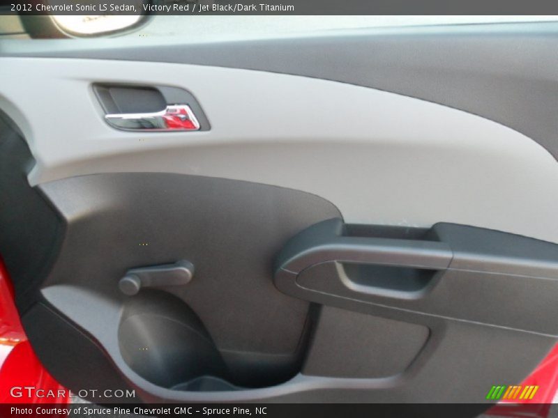 Victory Red / Jet Black/Dark Titanium 2012 Chevrolet Sonic LS Sedan