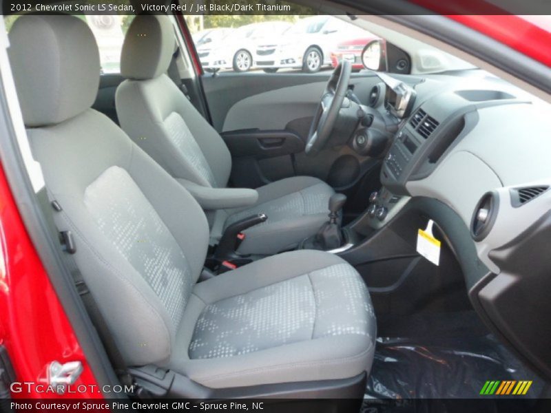 Victory Red / Jet Black/Dark Titanium 2012 Chevrolet Sonic LS Sedan