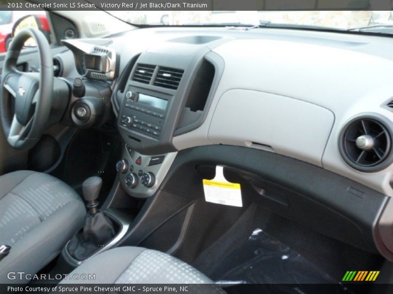 Victory Red / Jet Black/Dark Titanium 2012 Chevrolet Sonic LS Sedan
