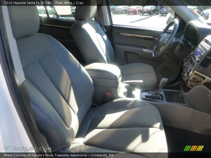 Pearl White / Gray 2010 Hyundai Santa Fe SE 4WD