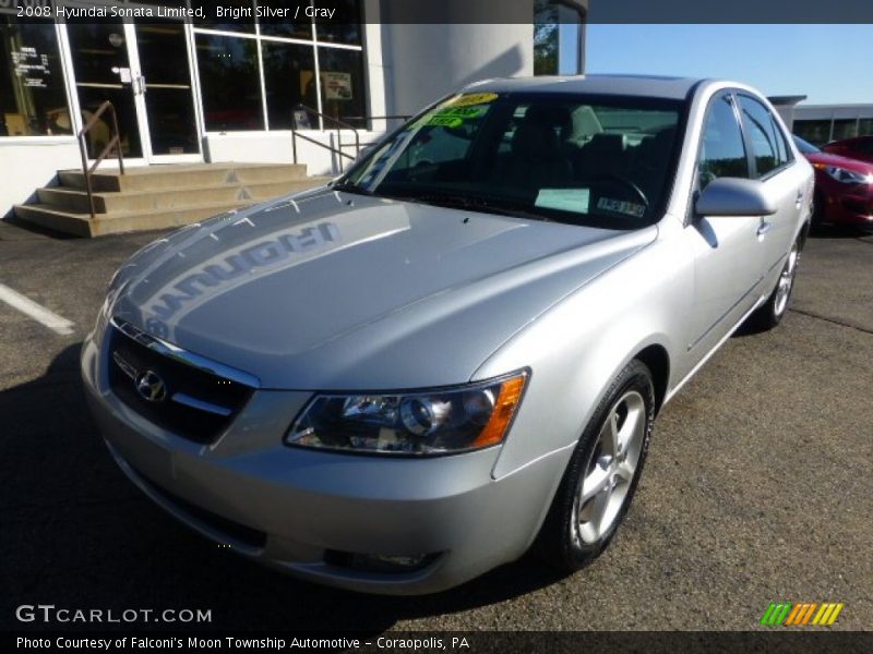 Bright Silver / Gray 2008 Hyundai Sonata Limited