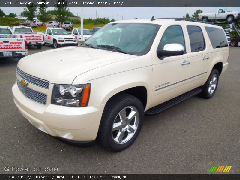 White Diamond Tricoat / Ebony 2013 Chevrolet Suburban LTZ 4x4