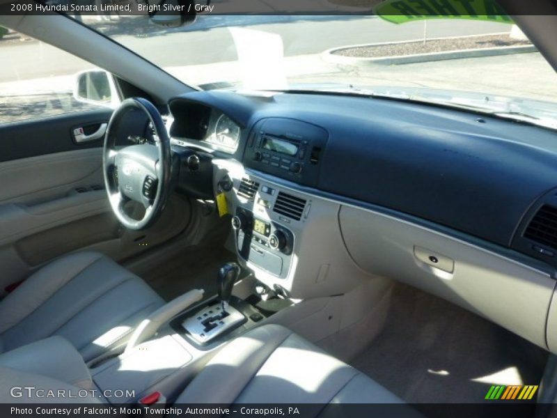 Bright Silver / Gray 2008 Hyundai Sonata Limited