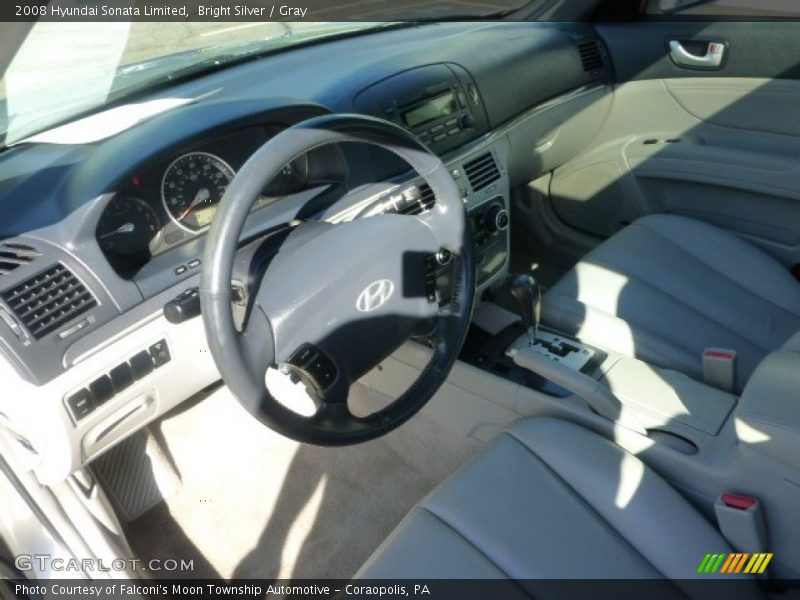 Bright Silver / Gray 2008 Hyundai Sonata Limited