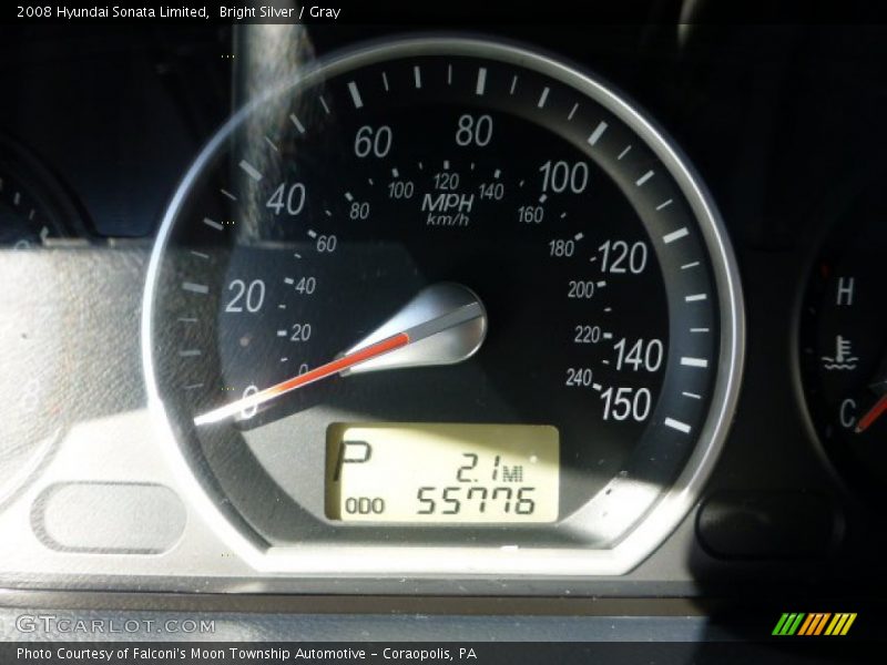 Bright Silver / Gray 2008 Hyundai Sonata Limited