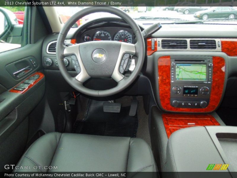 White Diamond Tricoat / Ebony 2013 Chevrolet Suburban LTZ 4x4