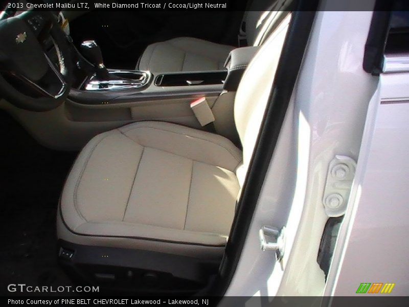White Diamond Tricoat / Cocoa/Light Neutral 2013 Chevrolet Malibu LTZ