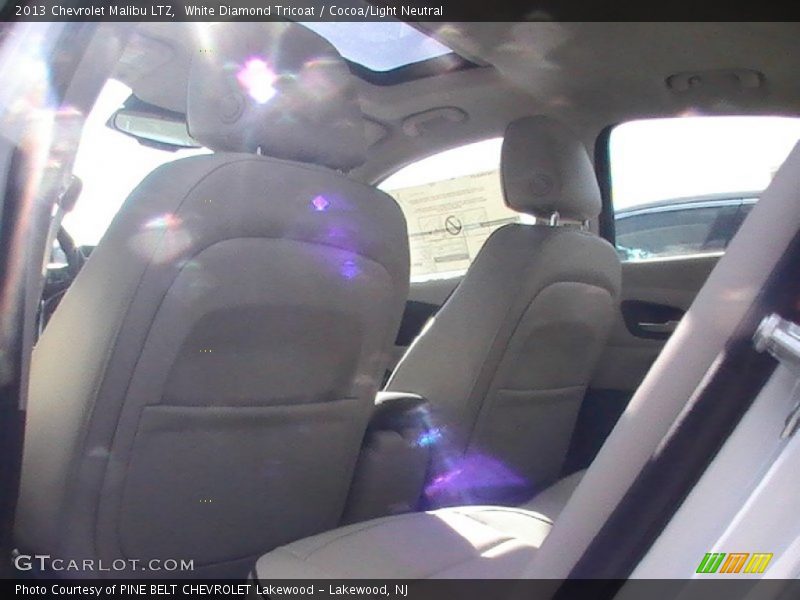 White Diamond Tricoat / Cocoa/Light Neutral 2013 Chevrolet Malibu LTZ