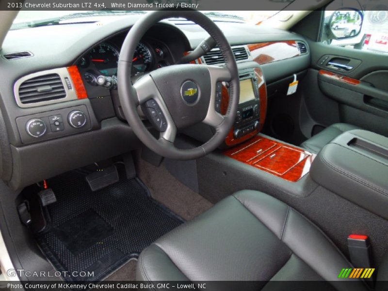 White Diamond Tricoat / Ebony 2013 Chevrolet Suburban LTZ 4x4