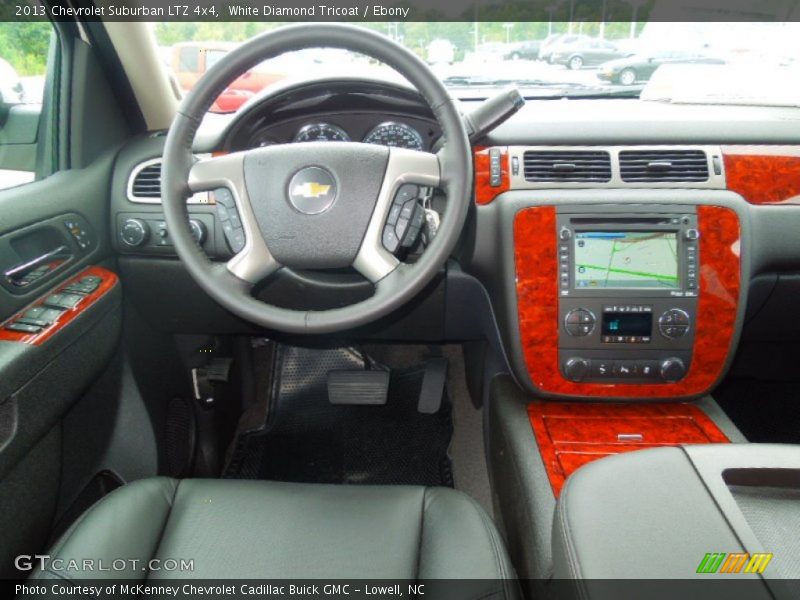 White Diamond Tricoat / Ebony 2013 Chevrolet Suburban LTZ 4x4