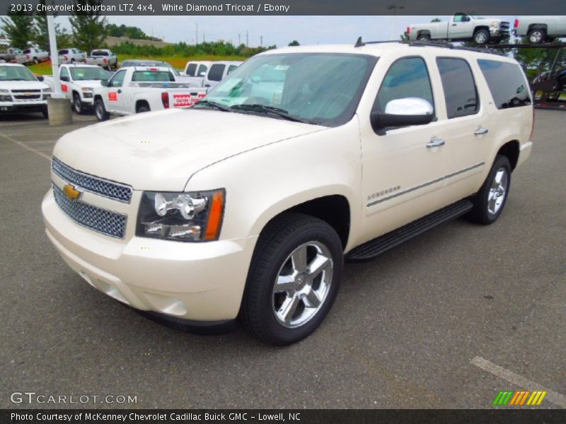 White Diamond Tricoat / Ebony 2013 Chevrolet Suburban LTZ 4x4
