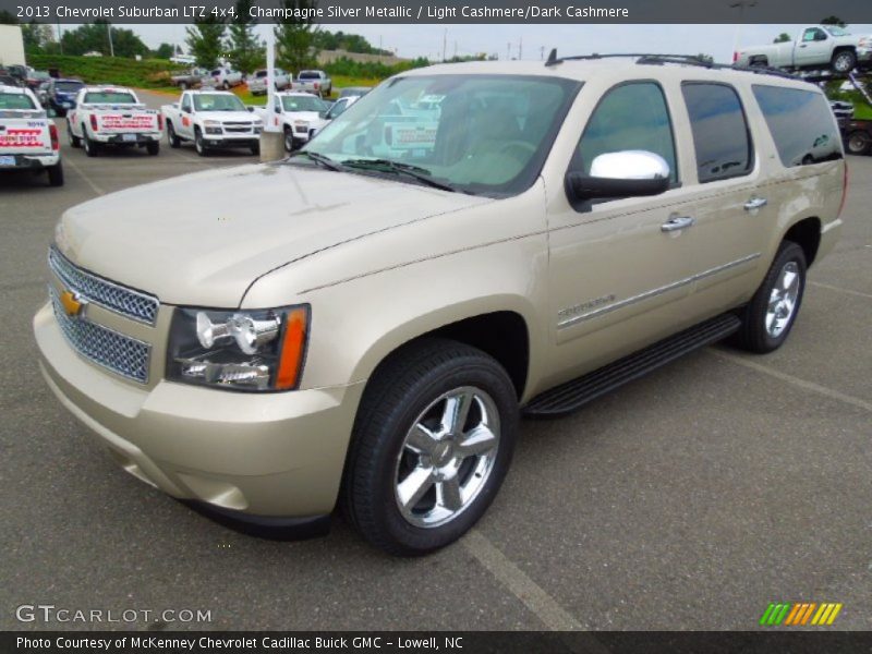 Champagne Silver Metallic / Light Cashmere/Dark Cashmere 2013 Chevrolet Suburban LTZ 4x4