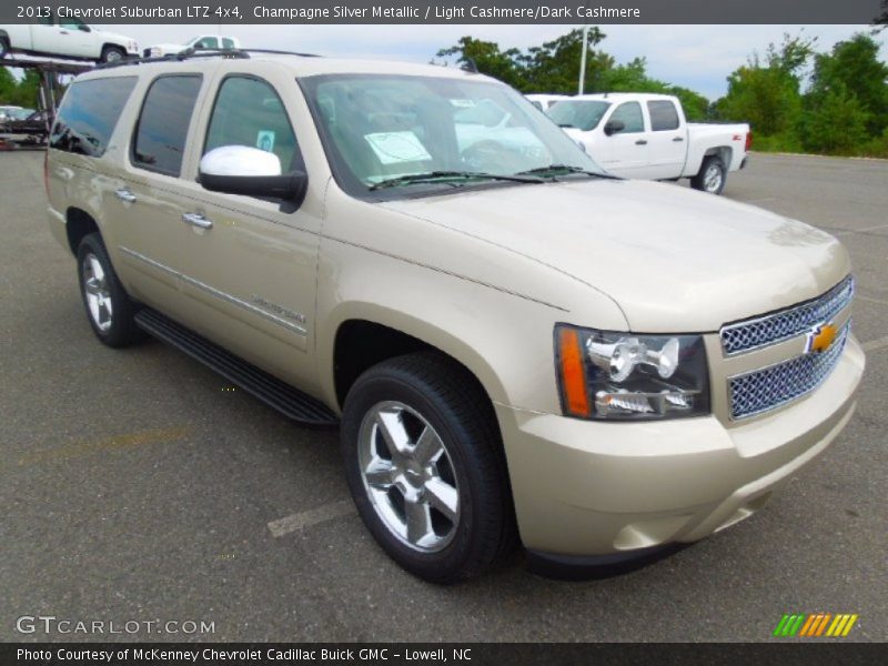 Champagne Silver Metallic / Light Cashmere/Dark Cashmere 2013 Chevrolet Suburban LTZ 4x4